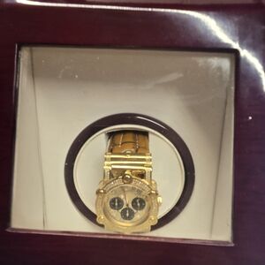 Gold and Brown Men's Watch